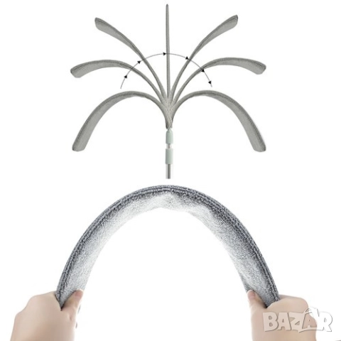 Телескопична микрофибърна четка за прах/Четка за почистване под мебели, снимка 11 - Други стоки за дома - 51939628