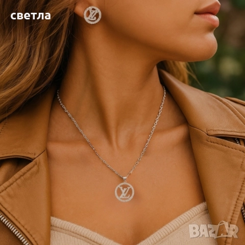 Изискан комплект бижута - Колие с обеци, снимка 3 - Бижутерийни комплекти - 51458085