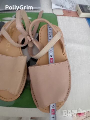 Майоркини ест. Кожа екрю нр.31,32, снимка 2 - Стоки за близнаци - 51154148