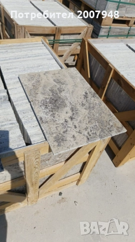 Травертин Силвър с размер 1.2/40.6/61 - 49 лв. м2 с ддс., снимка 3 - Облицовки - 52390655