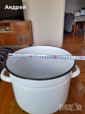 Стара Емайлирана тенджера #9, снимка 5 - Други ценни предмети - 52228384