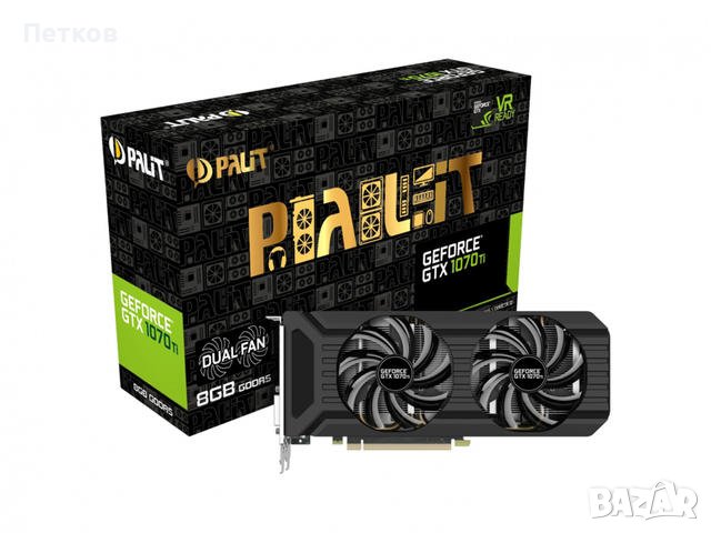 Palit GeForce GTX 1070 Ti Dual 8GB GDDR5 256bit, снимка 9 - Видеокарти - 37990518