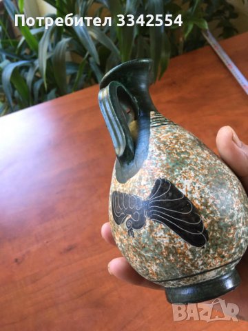 КАНА ВАЗА КЕРАМИКА РИСУВАНА КРАСИВ ПРЕДМЕТ ЗА ЦЕНИТЕЛИ, снимка 7 - Други ценни предмети - 38372891