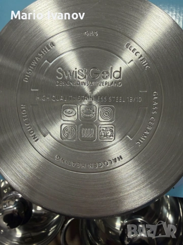 Комплект тенджери Swissgold EMMIE (SG-18099) – 3 броя с 5-слойно капсуловано дъно, снимка 11 - Съдове за готвене - 53401535