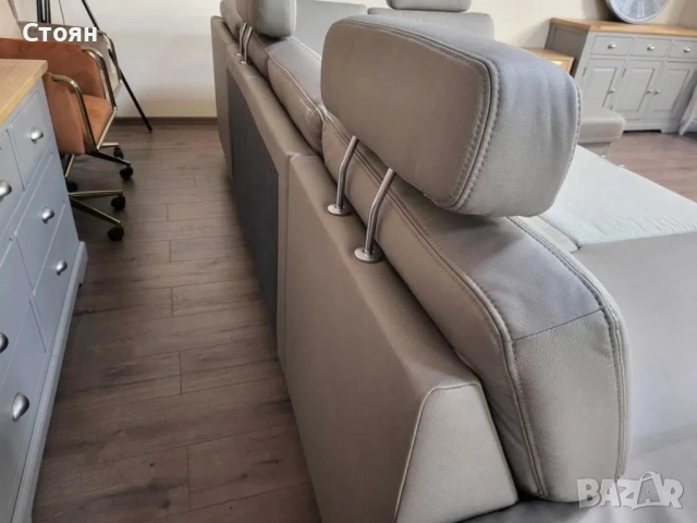 ПРОМОЦИЯ!!!Бежов П-образен ъглов диван от плат Sambia с функция сън, снимка 6 - Дивани и мека мебел - 52830077