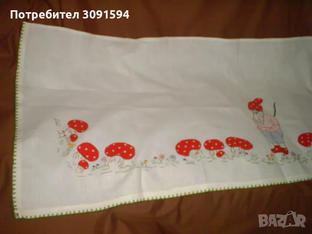 Старо ръчно бродивано перде ковьор, снимка 3 - Други ценни предмети - 48809950