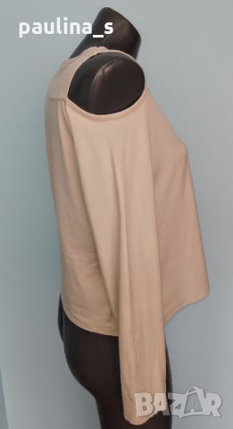 Блуза с дълъг ръкав и открито рамо "Chasse Croise" / голям размер , снимка 6 - Тениски - 28414796