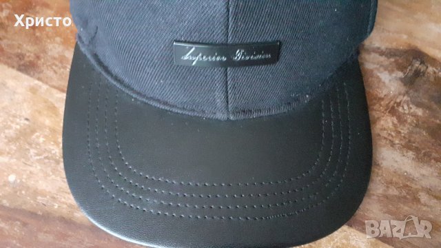шапка бейсболна с кожена козирка черна Inperion Division Premium Styles One Size,  маркова, качестве, снимка 3 - Шапки - 43535997
