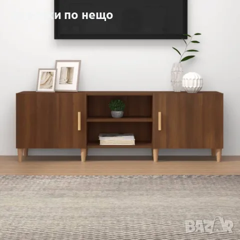 ТB шкаф, кафяв дъб, 150x30x50 см, инженерно дърво, снимка 4 - Шкафове - 48543179