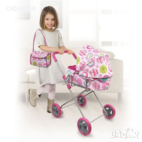 Розова количка и чанта за кукла Port Bebe, снимка 2 - Други - 43802241