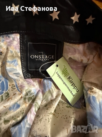 Черен с етикета модерен  кожен висока талия естествена кожа панталон тип потур потури , снимка 8 - Панталони - 52629625