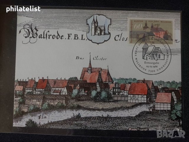 Немска Поща - 1986 год. - Карта Максимум