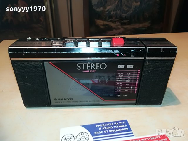 sanyo m-s200f stereo-made in japan-внос switzerland, снимка 4 - Радиокасетофони, транзистори - 28683558