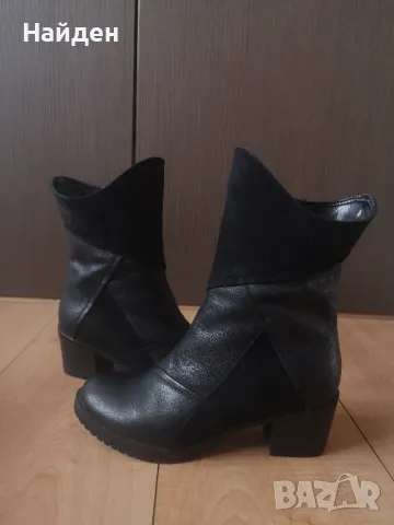 Нови дамски черни боти на нисък ток, снимка 3 - Дамски боти - 48505892