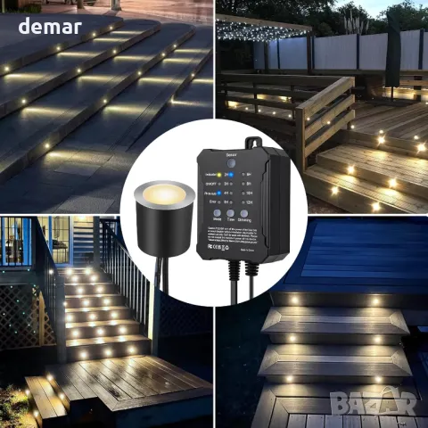 SMY Lighting Димируеми LED палубни светлини с таймер и фотоклетка, φ32 мм, 20 броя, снимка 7 - Лед осветление - 49484471