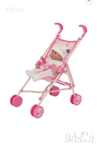 Сгъваема количка за кукла с метална конструкция и пластмасови колела., снимка 5 - Кукли - 53609168
