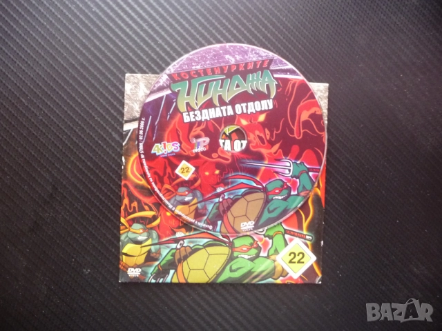 Костенурките нинджа 22 DVD филм Бездната отдолу Господарка на времето Рене Караи Стокман мускули уда, снимка 2 - Анимации - 52578124