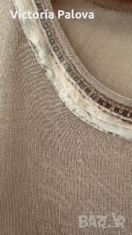 ESKADA луксозен дизайнерски топ с мъниста -100% вискоза, размер 42, снимка 2 - Корсети, бюстиета, топове - 53520074