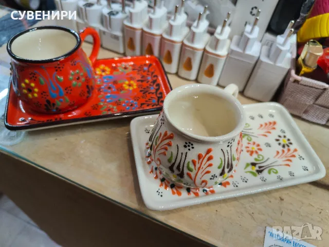 Турски чашки за кафе с чинийки, снимка 7 - Чаши - 47589991