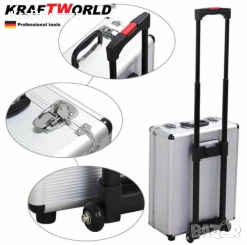 Куфар с инструменти 499 части KraftWorld – тресчотка, ключове, отвертки, клещи, снимка 7 - Куфари с инструменти - 50474059