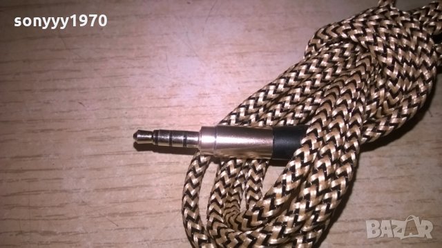 кабел 1.5м с оплетка и позлатени жакове 3.5мм, снимка 6 - Други - 26513171