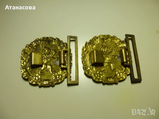 Бронзова тока за военен параден колан 2 бр, снимка 2 - Антикварни и старинни предмети - 47476168