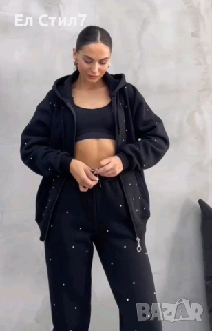 📌Ватирани #дамски #екипи с камъчета.Триконечна вата С М Л ХЛ, снимка 5 - Спортни екипи - 52251464