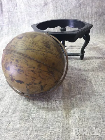 Старинен писалищен аксесор - глобус, снимка 11 - Антикварни и старинни предмети - 48640732