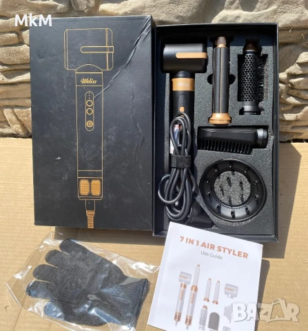 Сешоар Ukliss Airstyler , комплект Styler 7-в-1, високоскоростен безчетков мотор, снимка 3 - Сешоари - 50823650