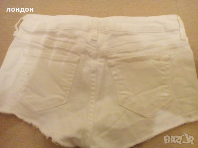 Дамски къси бели дънки  70, снимка 3 - Дънки - 27636727