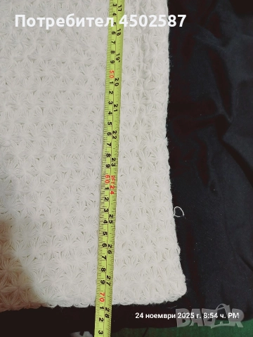 Широк и топъл бял шал, снимка 5 - Шалове - 52681700