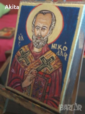 Икона на свети Никола, снимка 2 - Икони - 36731775