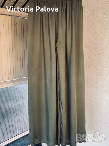 Красив панталон olive широки крачоли, снимка 6 - Панталони - 43638549