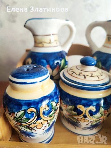 Керамичен комплект за подправки, снимка 5 - Аксесоари за кухня - 43064252