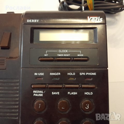111. Стационарен телефон Veris DERBY - бутонен, снимка 6 - Стационарни телефони и факсове - 43133483