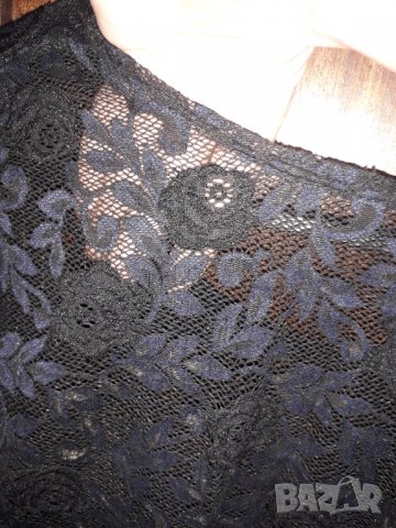 Дамско дантелено боди дълъг ръкав S-M, еластично, снимка 5 - Бельо - 34755676