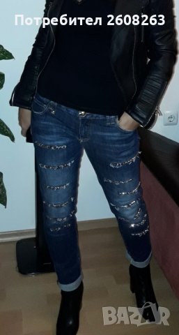 Дънки с капси М размер, снимка 7 - Дънки - 36550866