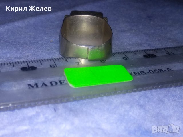 СТАРИНЕН КЕХЛИБАРЕН РУСКИ МЕЛХИОРЕН РЪЧНО КОВАН ПРЪСТЕН с ГОЛЯМ ШЛИФОВАН БАЛТИЙСКИ КЕХЛИБАР 36602, снимка 8 - Антикварни и старинни предмети - 39723307