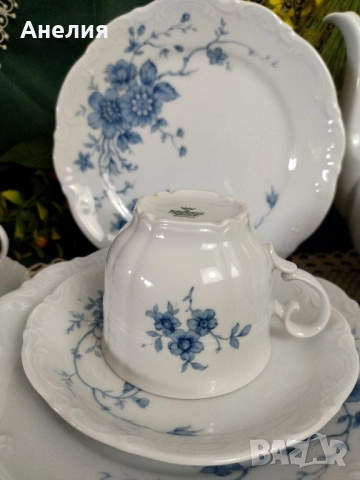 Mitterteich Bavaria нежност в синьо , снимка 3 - Чаши - 51846459