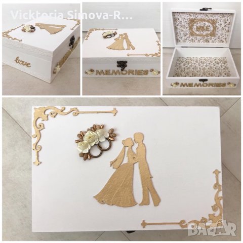 Дървени кутии за бижута, сватба, за чай, за рецепти, салфетници, снимка 5 - Декорация за дома - 27993849