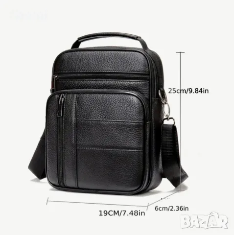 Дизайнерска и Стилна Мъжка ежедневна чанта в Промоция* /Естествена телешка кожа!, снимка 6 - Чанти - 49348711