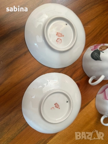 Руски/съветски сериз Сватбен подарък или Рози на ЛФЗ Ломоносов, снимка 10 - Сервизи - 51749937