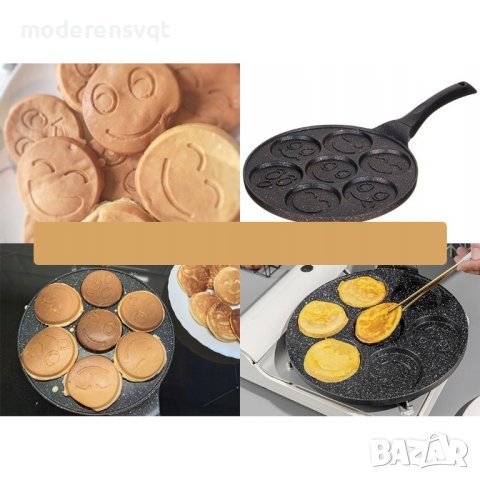 Тиган за палачинки усмивки 7 отделяни, снимка 4 - Съдове за готвене - 43525274