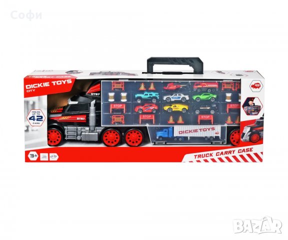 Камион Dickie Toys с дръжка за пренасяне с включени превозни средства, снимка 2 - Коли, камиони, мотори, писти - 32356727