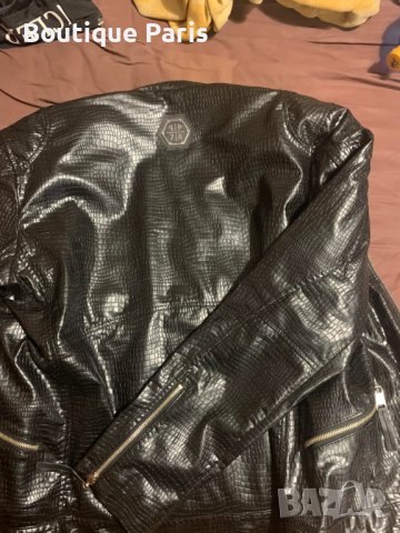 Мъжко кожена яке Philipp Plein, снимка 2 - Якета - 40635145