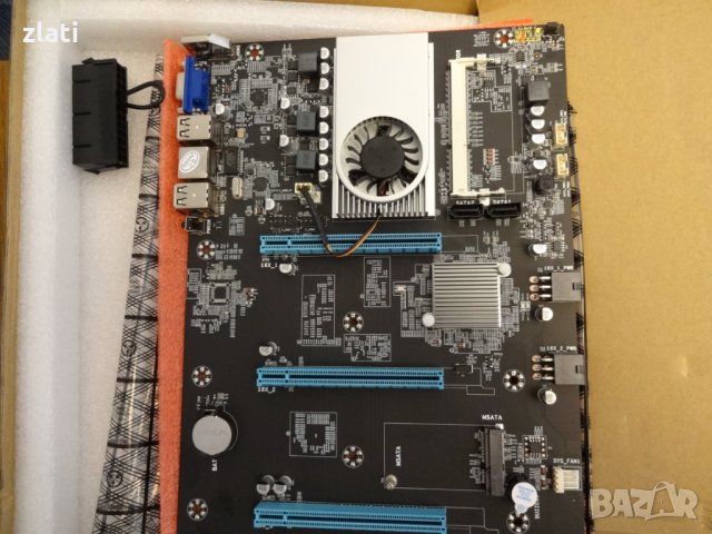 Mining Motherboard BTC-S37 Pro / майнинг дънна платка / в комплект с процесор, за 8 видеокарти, снимка 5 - Дънни платки - 34799703