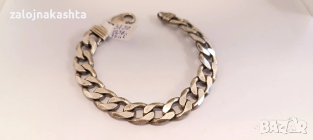 Сребърна гривна Панцер-37,50гр/925