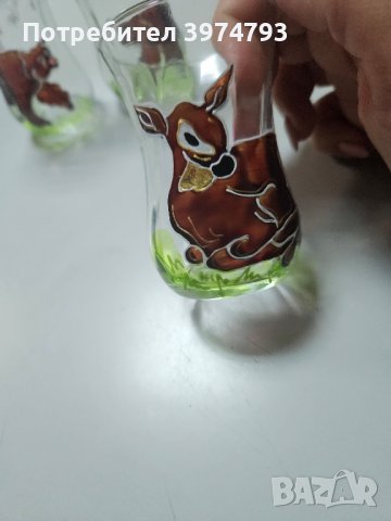 ръчно рисувани чаши от стъкло за ловци и рибари !!!, снимка 1