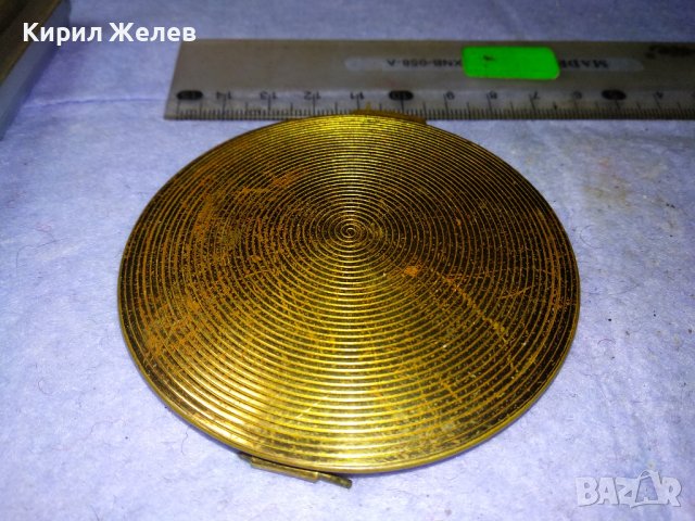 СТАРИННА БРОНЗОВА АР ДЕКО ПУДРИЕРА За КОЛЕКЦИЯ с НУЖДА от РЕСТАВРАЦИЯ Липсва КАПАЧЕТО! 41260