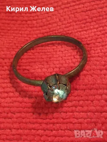 СТАРИНЕН ПИРИНЧЕН ПРЪСТЕН РЪЧНА МАЙСТОРСКА ИЗРАБОТКА с ФАСЕТИРАН ЧИСТ ПЛАНИНСКИ КРИСТАЛ 36969, снимка 12 - Антикварни и старинни предмети - 47163441